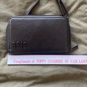 BEIS black Crossbody Wallet